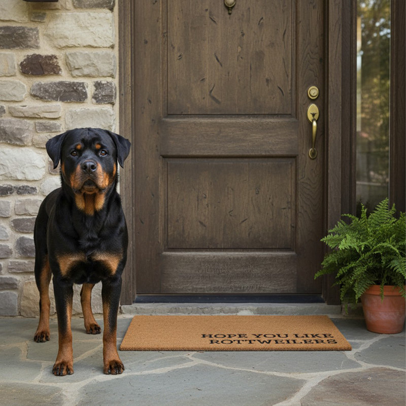 Hope You Like Rottweilers Doormat, 17"x29", 17" x 29", Rottweilers