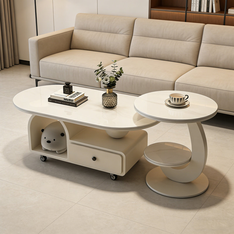 Ine, H 16,53 po x L 47,24 po x l 23,62 po, Blanc / gris clair