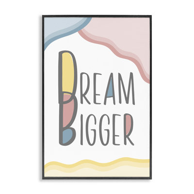 «Dream Bigger Pastel Shapes», art de la giclée encadrée par Martina Pavlova