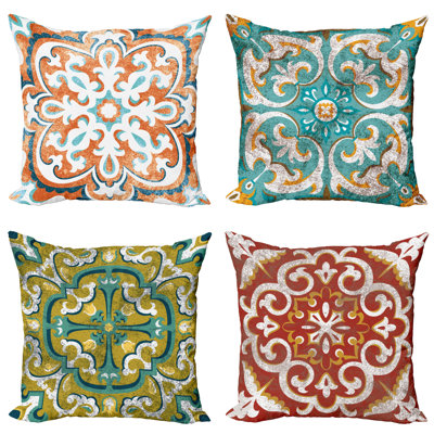Haymer Indoor / Outdoor Damask Square Throw Cushion Cover