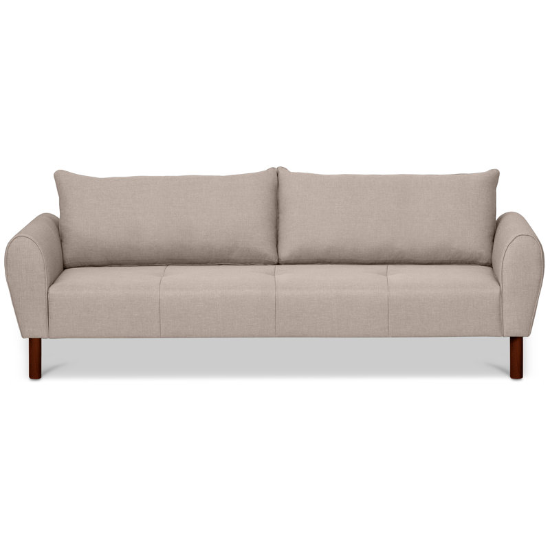 Caspar Sofa, Beige, Wenge, 80cm H x 216cm W x 86cm D