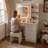 Dashona 39.4'' Wide Vanity Set With Glass Table Top
