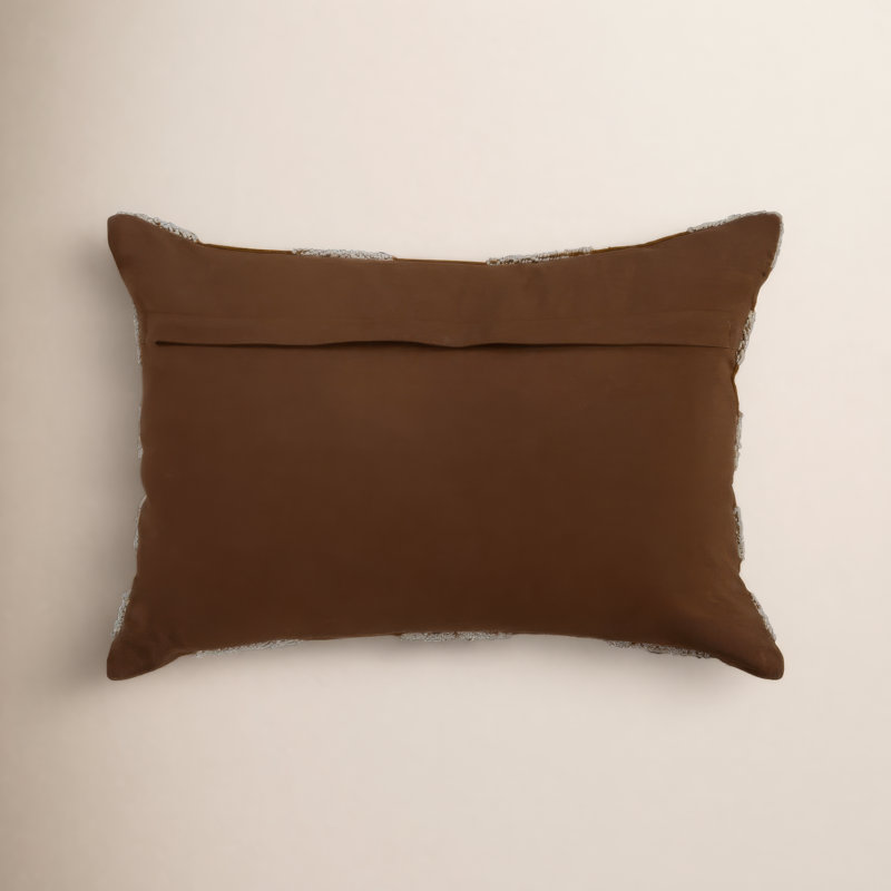 100% Cotton Throw Pillow, Polyester, Brown/Natural
