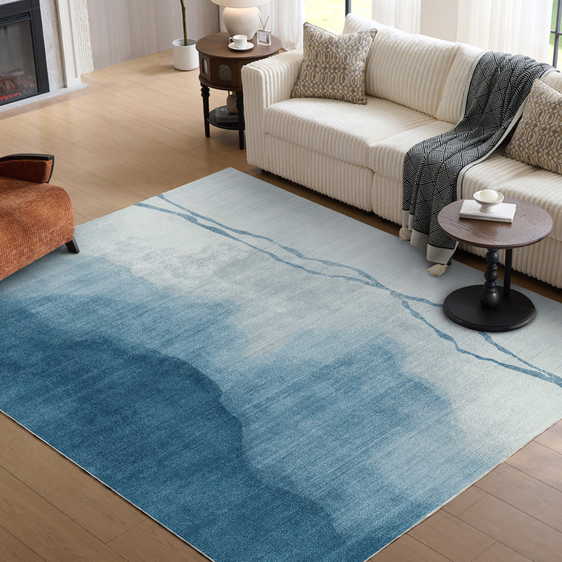 Sapphire Ombre Abstract Area Rug