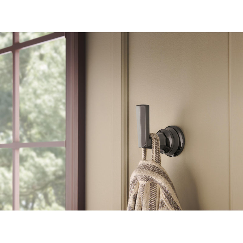 Beauclere Single Robe Hook, Brilliance Black Onyx