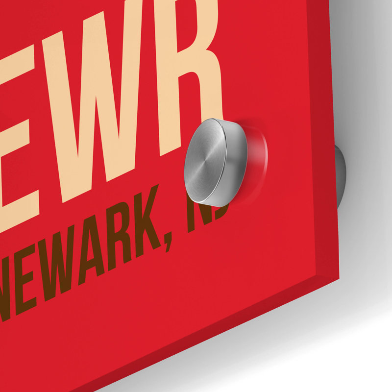 "EWR" par O8 à gauche, H 36 po x l 24 po x P 0,2 po