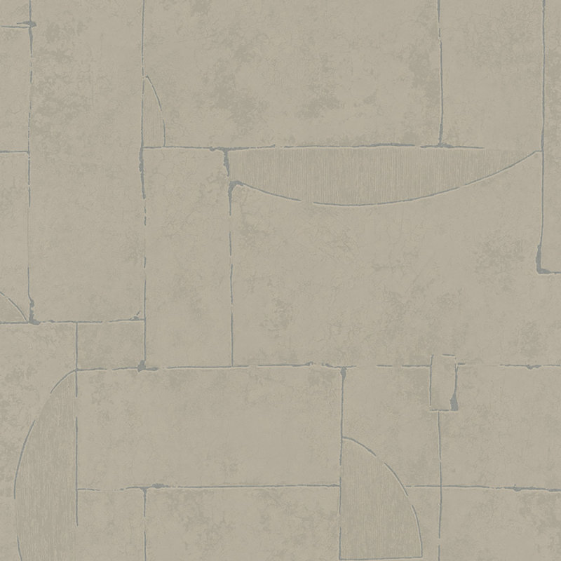 Terra Collection Graphic Abstract Stone Wallpapr Roll, Gray