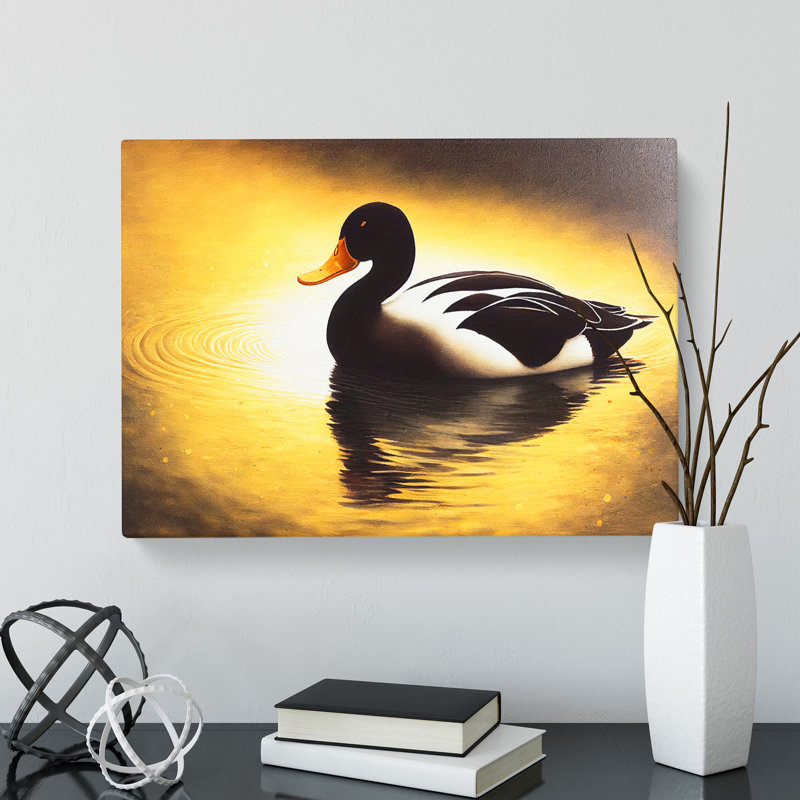 Unreal Duck - Wrapped Canvas Print, 35cm H x 50cm W x 3cm D