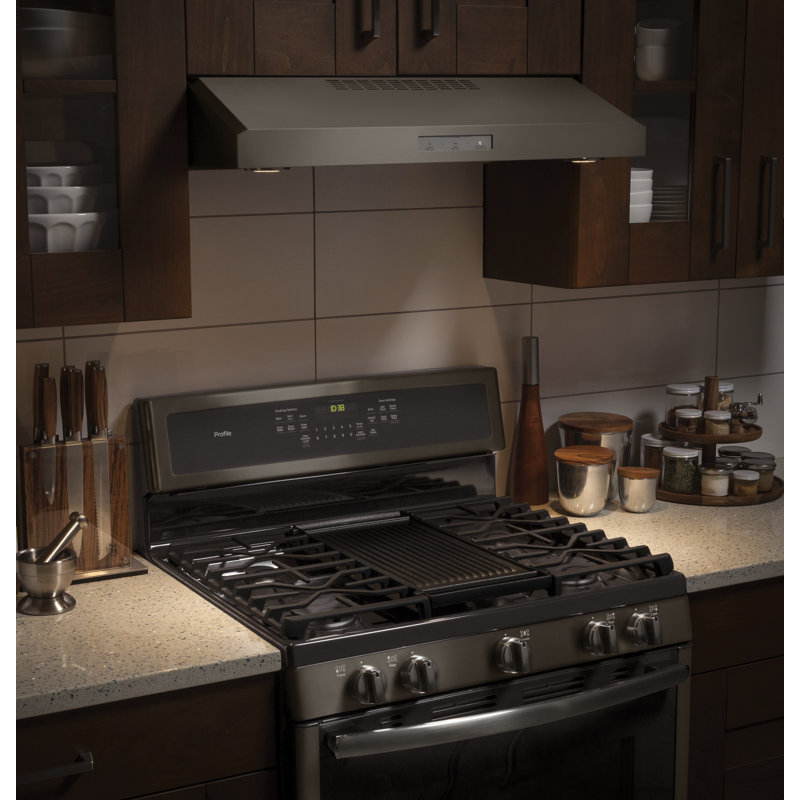 30" 390 CFM Convertible Under Cabinet Range Hood with Night Light, 30", Stainless Steel