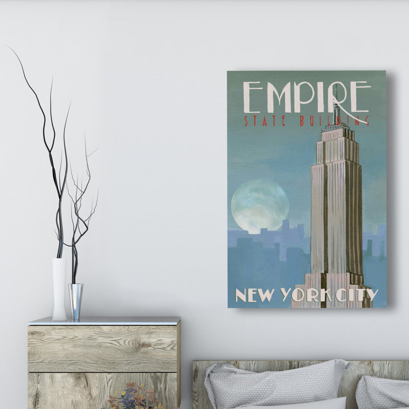 Empire Empire par - peinture sur toile tendue, H 45 po x l 30 po x P 1,5 po