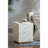 14X14x18" Square Capiz Stool, Cream