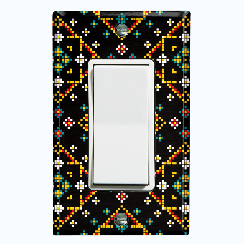 Patterned 1 - Gang Toggle Light Switch Standard Wall Plate