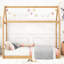 Lit simple en bois - offre un espace de chambre à coucher relaxant et paisible en bois offrant une expérience de sommeil confortable