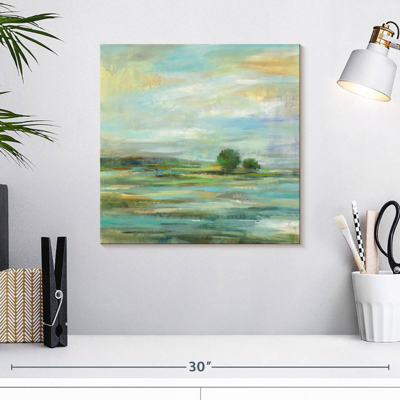 Paysage de sérénité au printemps Alvord, H 16 po x l 16 po