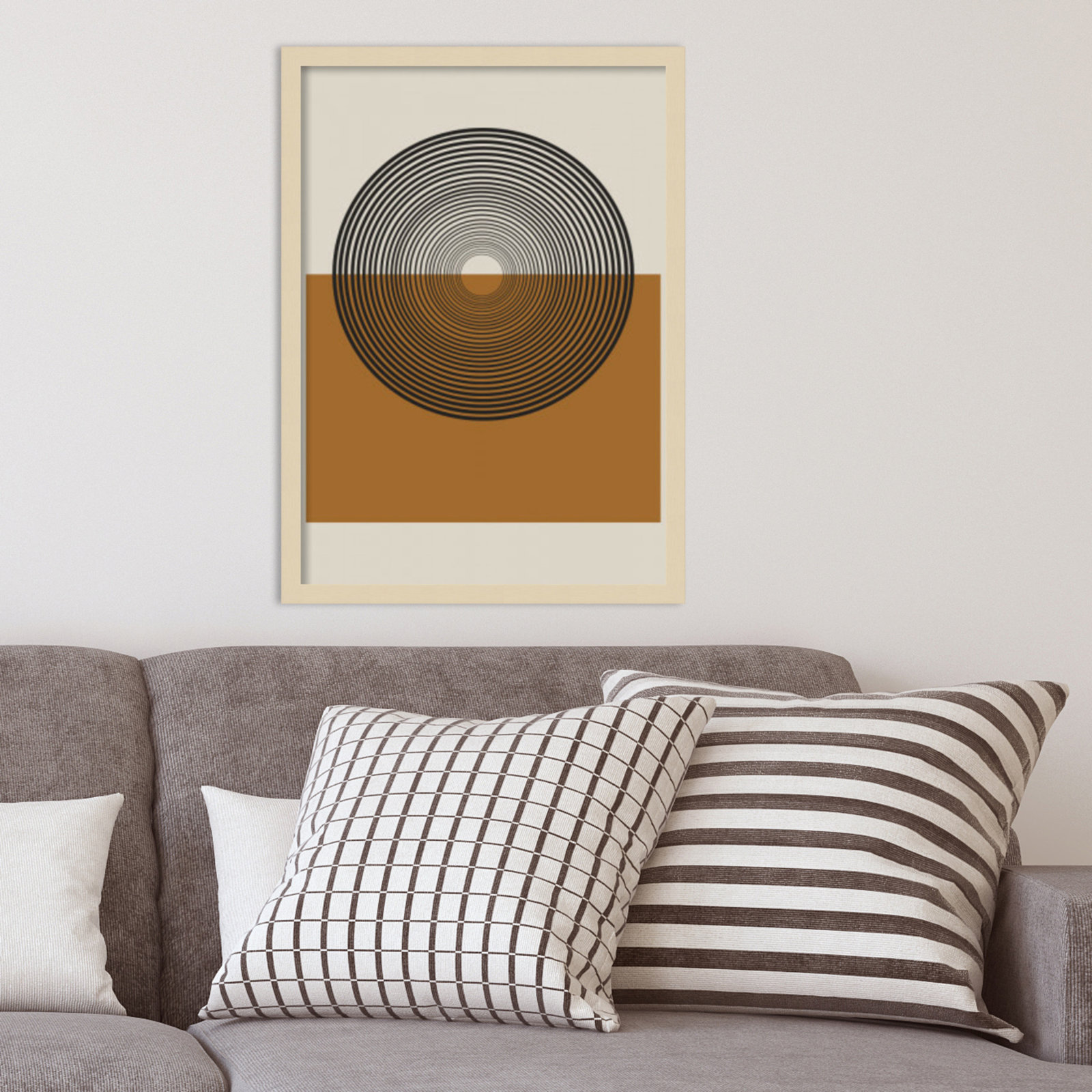 Retro Landscape by The Miuus Studio, Brown, 25" H x 18" W x 1" D