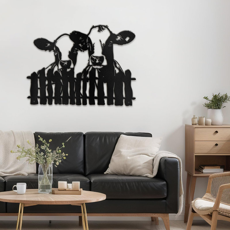 Wall Decor Metal, Black, 12" H x 18" W x 0.05" D