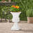 Vintage Textured Urn Planter - Handmade Lightweight Concrete Garden Planter For Patio, Outdoor & Indoor Decor