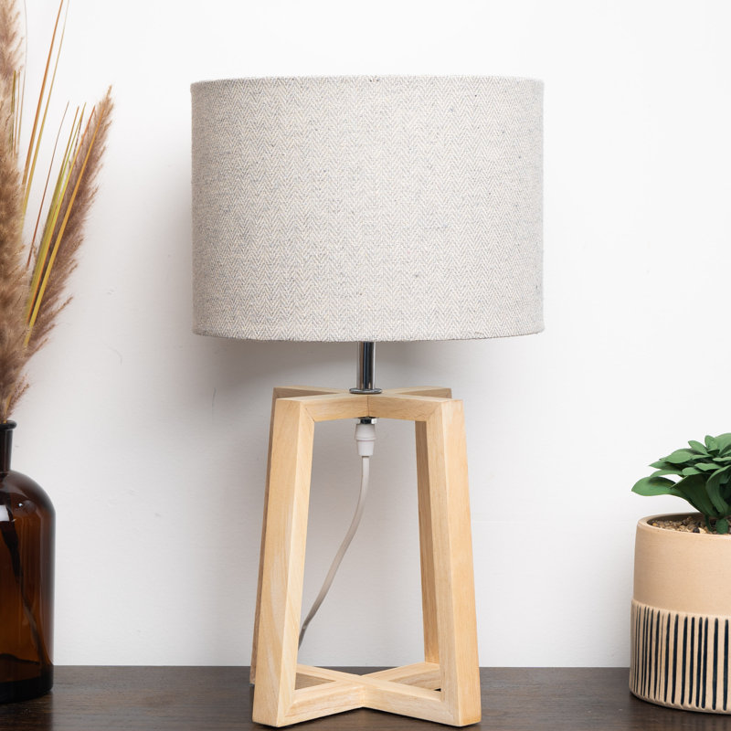 Azurite Wood Tripod Lamp