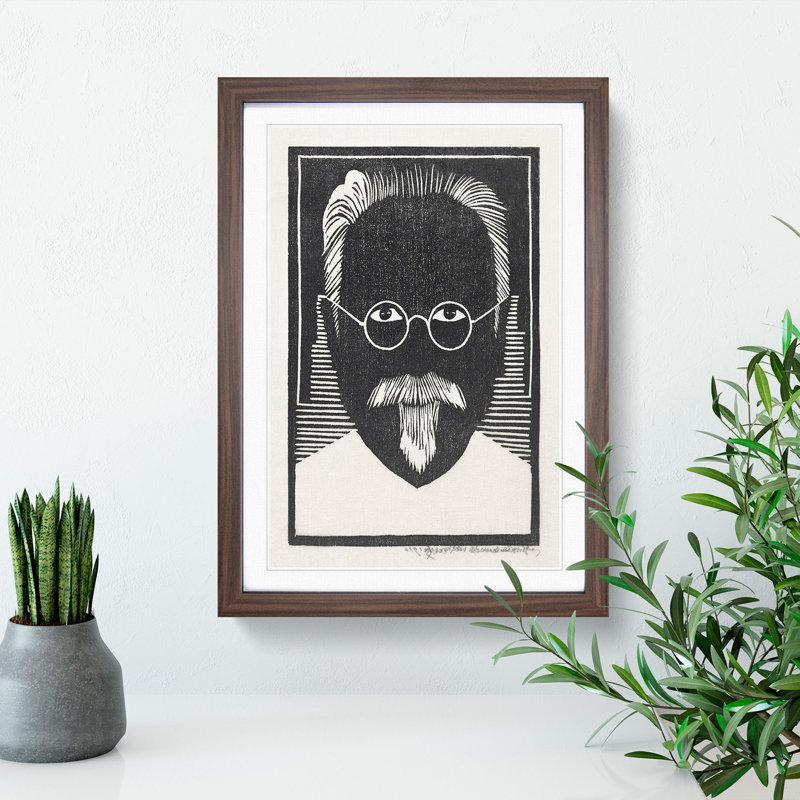Self-Portrait Vol.2 by Samuel De Mesquita - Picture Frame Graphic Art, 48cm H x 36cm W x 2cm D, Walnut Framed