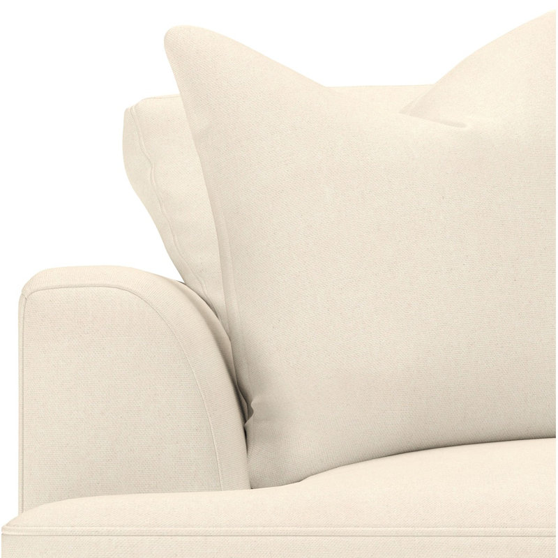 Edan 5-Piece Upholstered Sectional, Right Hand Facing, Bayou Light Gray Canvas