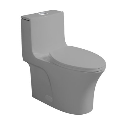 BRABOL Color 1.1/1.6 GPF Dual-flush Elongated Comfort Height Floor Mounted One-Piece Toilet (Seat Included) -  BRA-1T-02LG