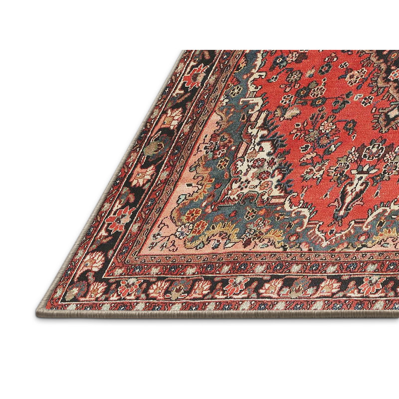 Tapis traditionnel mehroon/noir/bleu, Rectangle 2 pi x 3 pi