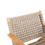 Chaise longue de patio en bois massif avec repose-pieds-265264573