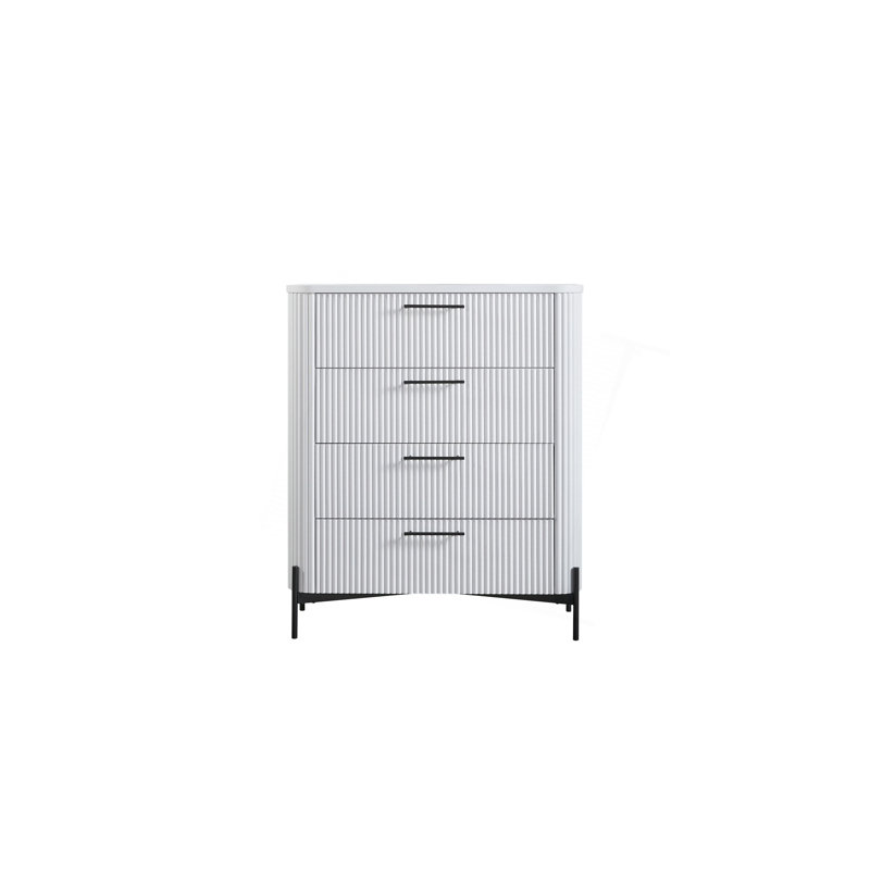 Commode 4 tiroirs Modern, Blanc