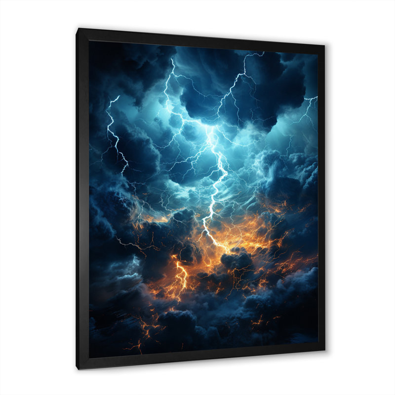 Lightning Ethereal Lightning II, reproduction d'art sur toile, H 32 po x l 24 po x P 1 po, Noir
