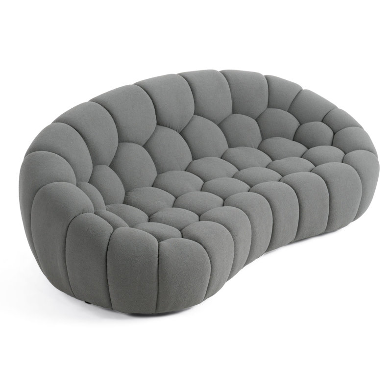 Causeuse moderne Blodget, 28.7" H x 86.6" W x 45.3" D, Gris clair
