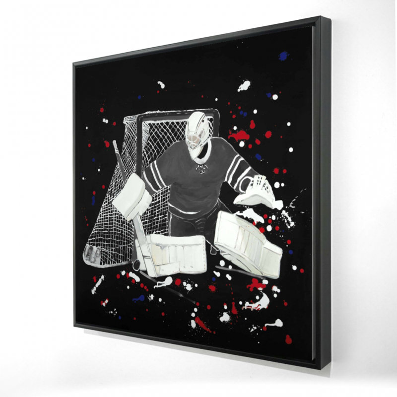 "Gardien de but de hockey" sur toile