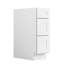 Armoire de cuisine Modern Shaker avec 3 tiroirs, structure en bouleau massif, glissières DTC à fermeture en douceur à extension complète, tablettes réglables, options de largeurs multiples (12 po à 36 po)-122500610