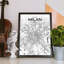 Milan City Map - No Frame Print-1456192584