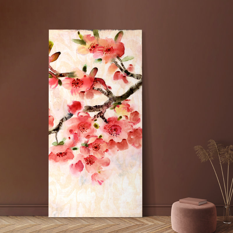 Composition de cerisier en fleurs sur verre