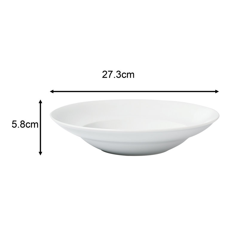 Waterside White Porcelain Pasta Bowls 27.3x5.8cm