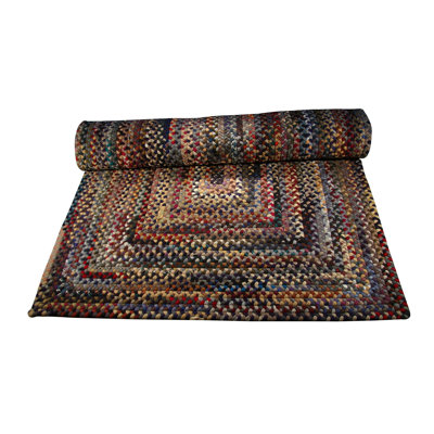 Kendricks Hand Braided Wool Brown Area Rug