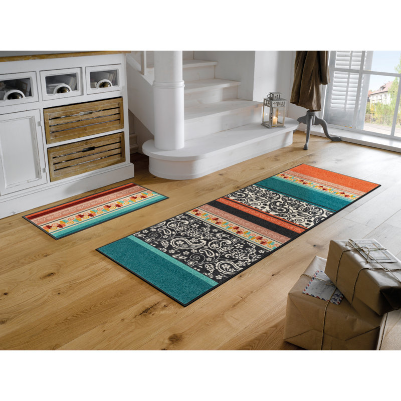 Non-Slip Striped Indoor Doormat, Rectangular 60 x 180cm