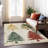 Machine Washable Indoor/Outdoor Christmas Tree Xhevrie Ivory Rug-274133476