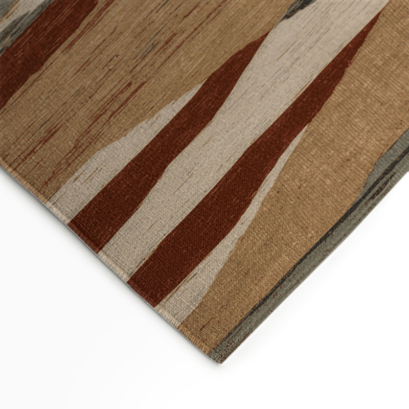 Nature Beige Indoor and Outdoor Area Rug, Rectangle 5' x 7'