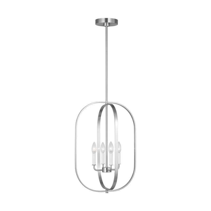 Loretto Four Light Chandelier from Generation Lighting , Brushed Nickel, 4 Lights, 23" H x 15.75" W x 15.75" D