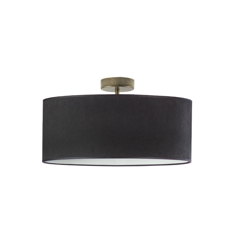 Ajahar 3 - Light Drum Pendant, Black/White, Bronze
