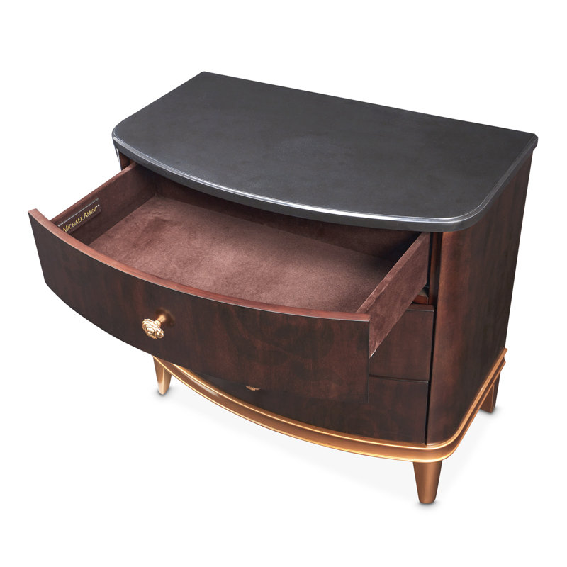 Camellia Field 3-Drawer Nightstand