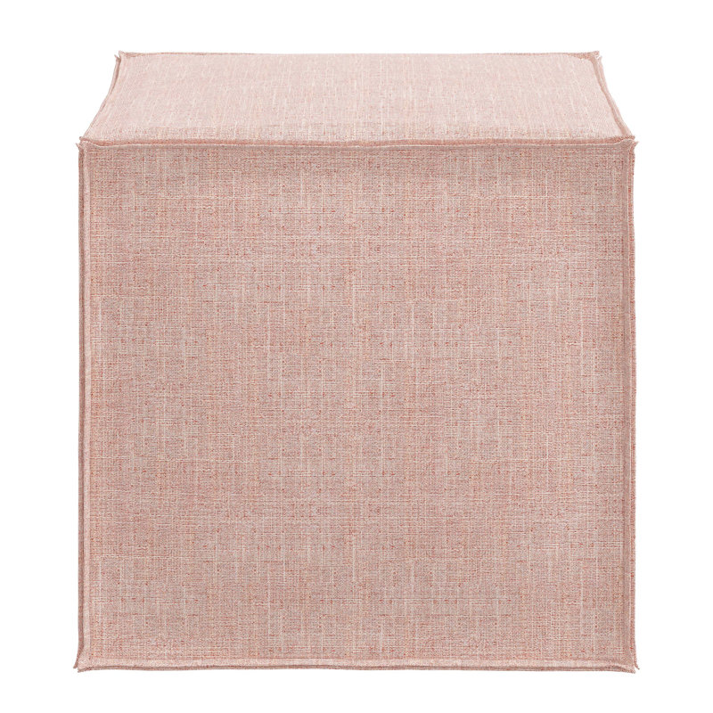 Repose-pieds Cohle, Lin quartz rose texturé Zuma