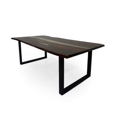 Table de salle à manger en époxy et bois d'acacia