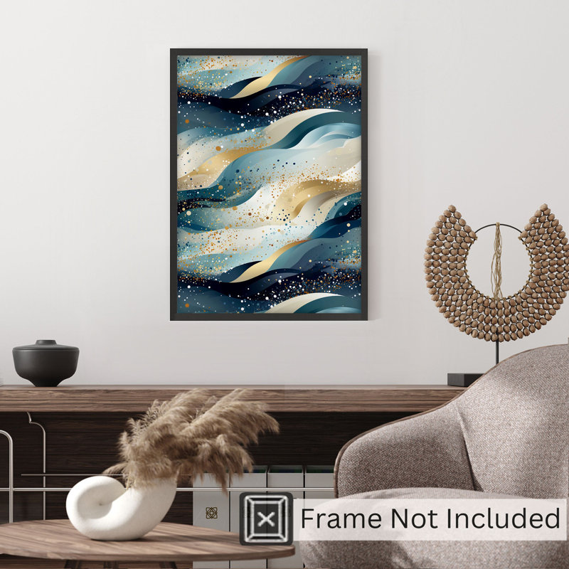«Abstract Flow Elegance VI», reproduction d'art moderne sans cadre, H 16 po x l 12 po