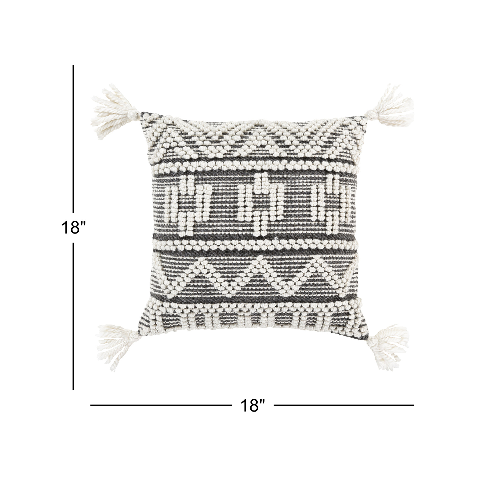 Reni Ikat Cotton Throw Pillow, 18" x 18", Down