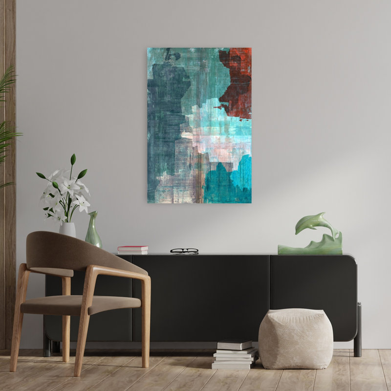 Art contemporain, art contemporain abstrait, H 36 po x l 24 po
