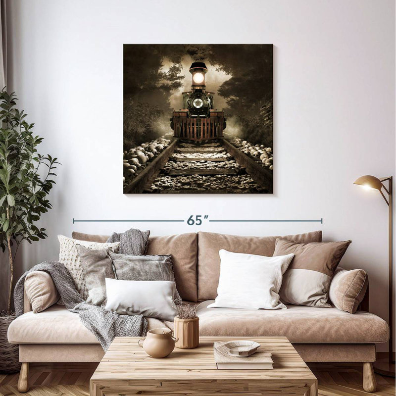 Lilie Scary Train, 39" H x 39" W