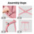 Pink Outdoor Iron Plate Table-1010964409-1010964403