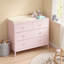 Commode 4 tiroirs pour la chambre à coucher, commode large avec boutons ronds en métal, commode de rangement moderne en bois, armoire de rangement de chambre à coucher pour placard de salon-32462315